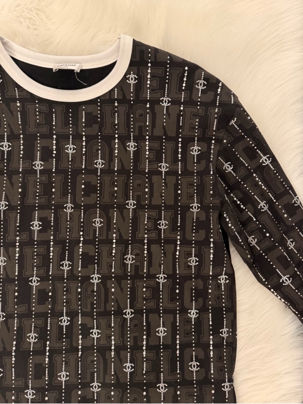 Chanel Jersey w diamond cc
